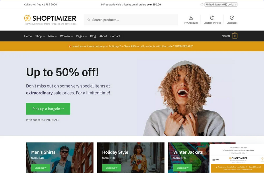 قالب shoptimizer أسرع قالب للتجارة الالكترونية